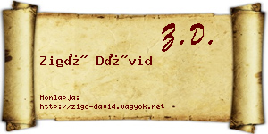 Zigó Dávid névjegykártya