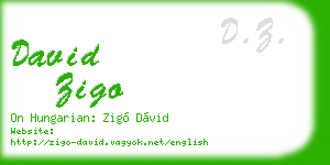 david zigo business card