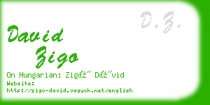 david zigo business card